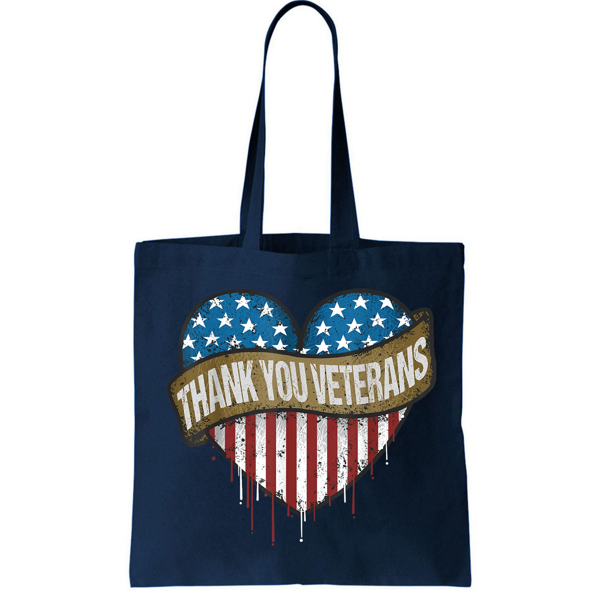 Thank You Veterans Day American Flag Heart Military Army Bag