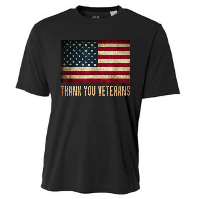 Thank You Veterans Day Military Life Army Affairs Grateful Cooling Performance Crew T-Shirt