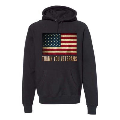 Thank You Veterans Day Military Life Army Affairs Grateful Premium Hoodie