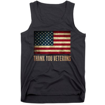 Thank You Veterans Day Military Life Army Affairs Grateful Tank Top