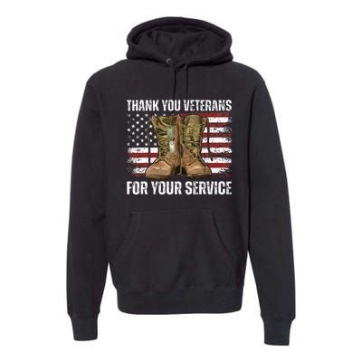 Thank You! Veterans Day & Memorial Day Partiotic Military Premium Hoodie