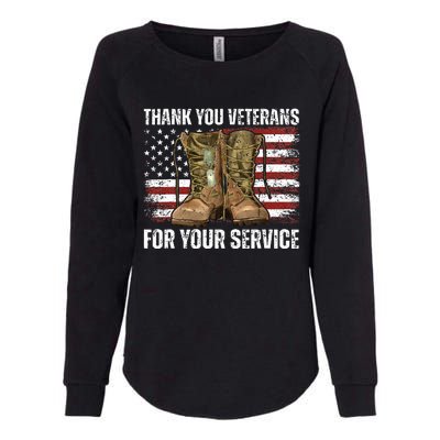 Thank You! Veterans Day & Memorial Day Partiotic Military Womens California Wash Sweatshirt