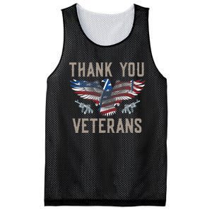 Thank You Veterans Will Make An Amazing Veterans Day US Eagle Mesh Reversible Basketball Jersey Tank