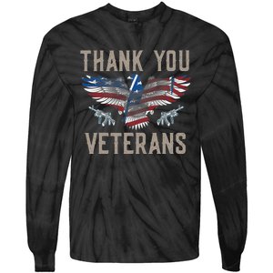 Thank You Veterans Will Make An Amazing Veterans Day US Eagle Tie-Dye Long Sleeve Shirt