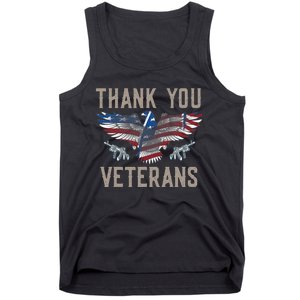 Thank You Veterans Will Make An Amazing Veterans Day US Eagle Tank Top