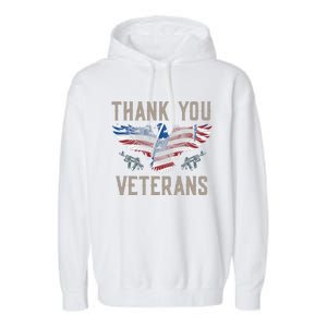 Thank You Veterans Will Make An Amazing Veterans Day US Eagle Garment-Dyed Fleece Hoodie