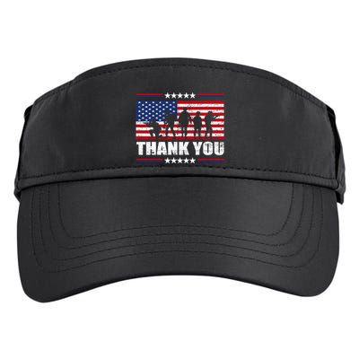 Thank You Veterans American Flag Patriotic Veteran Adult Drive Performance Visor