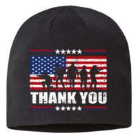 Thank You Veterans American Flag Patriotic Veteran Sustainable Beanie