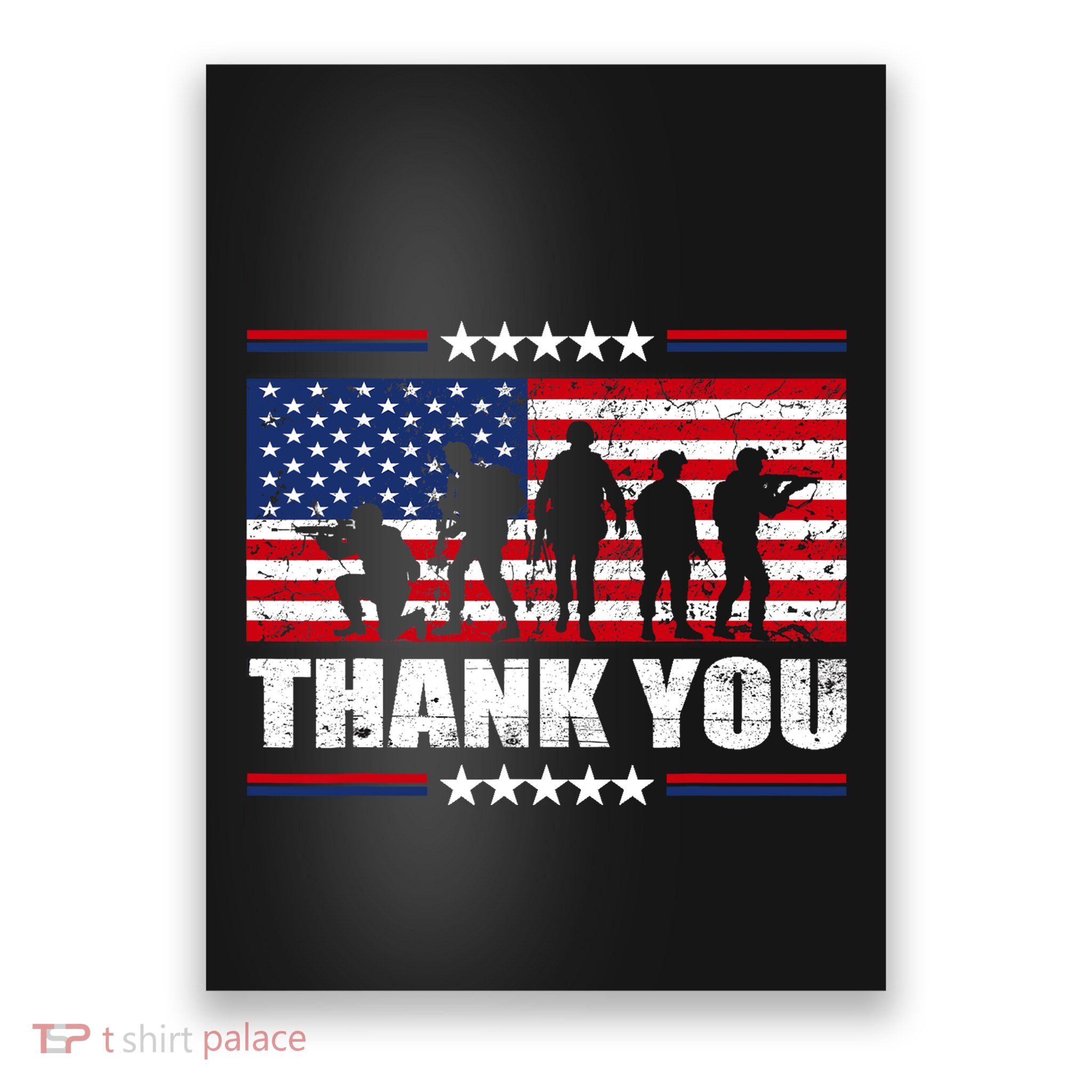 Thank You Veterans American Flag Patriotic Veteran Poster
