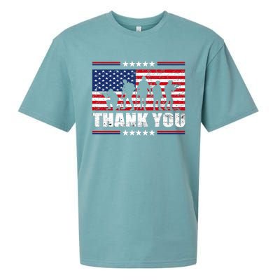 Thank You Veterans American Flag Patriotic Veteran Sueded Cloud Jersey T-Shirt