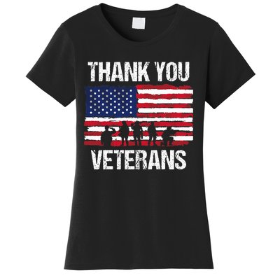 Thank You! Veterans Day & Memorial Day Partiotic Military Women's T-Shirt