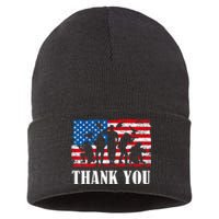 Thank You! Veterans Day & Memorial Day Partiotic Military Sustainable Knit Beanie