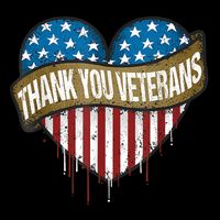 Thank You Veterans Day American Flag Heart Military Army Drawstring Bag