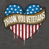 Thank You Veterans Day American Flag Heart Military Army Vector Backpack