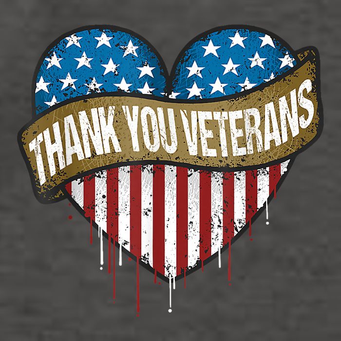 Thank You Veterans Day American Flag Heart Military Army Vector Backpack