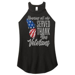 Thank You Veterans Day Honoring All Who Served Butterfly Women's Perfect Tri Rocker Tank