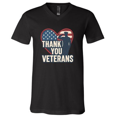Thank You Veterans V-Neck T-Shirt