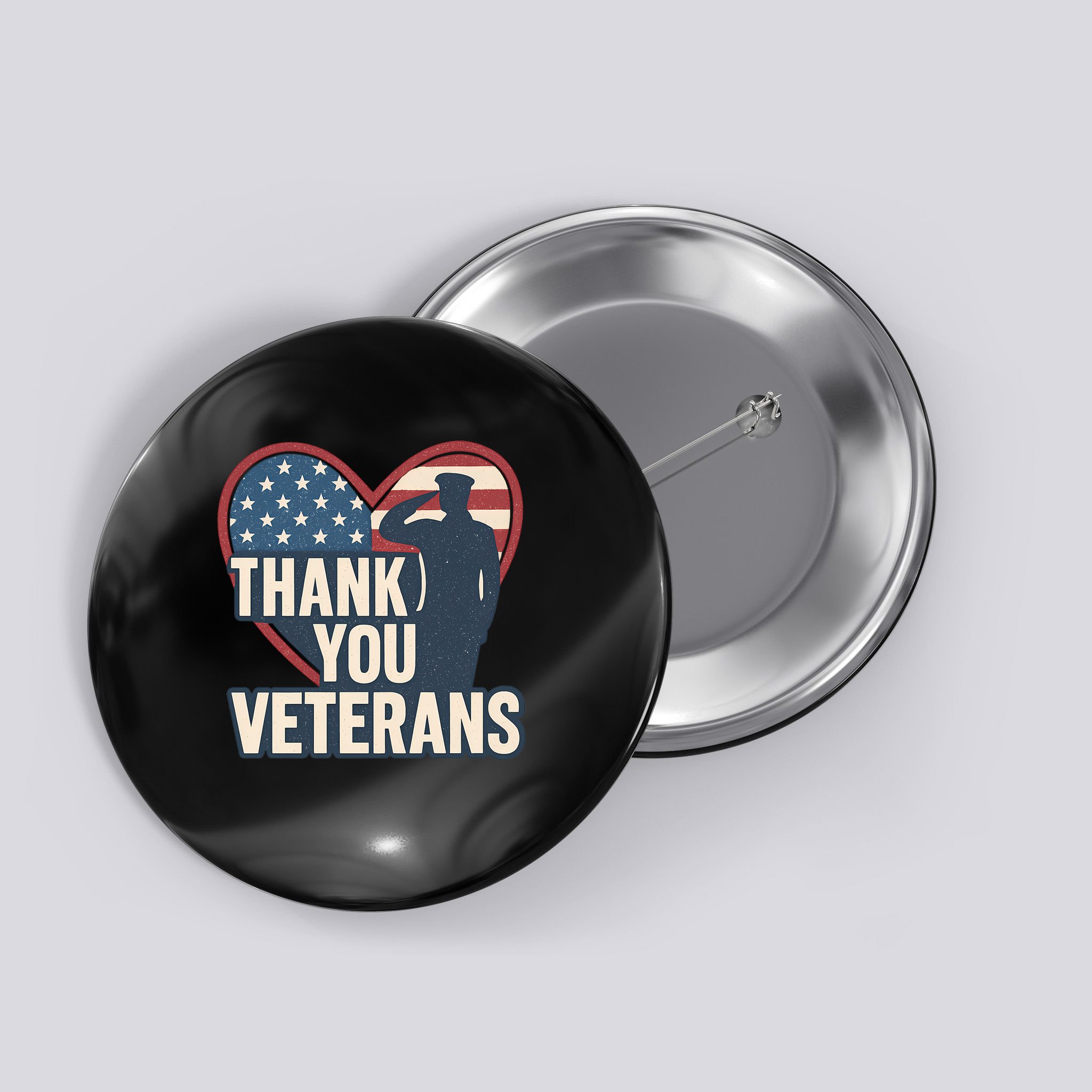 Thank You Veterans Button