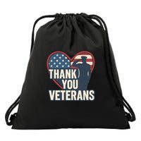 Thank You Veterans Drawstring Bag