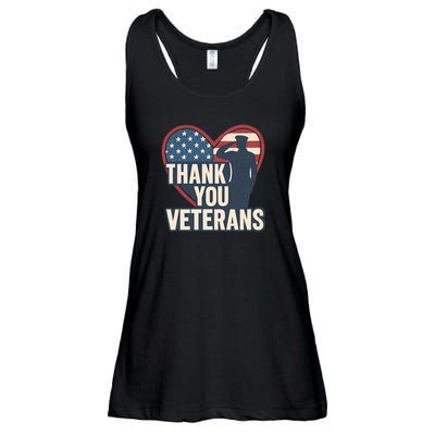 Thank You Veterans Ladies Essential Flowy Tank