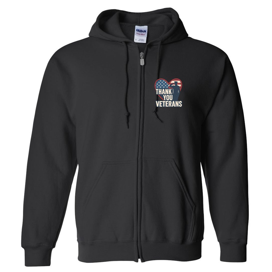 Thank You Veterans Full Zip Hoodie