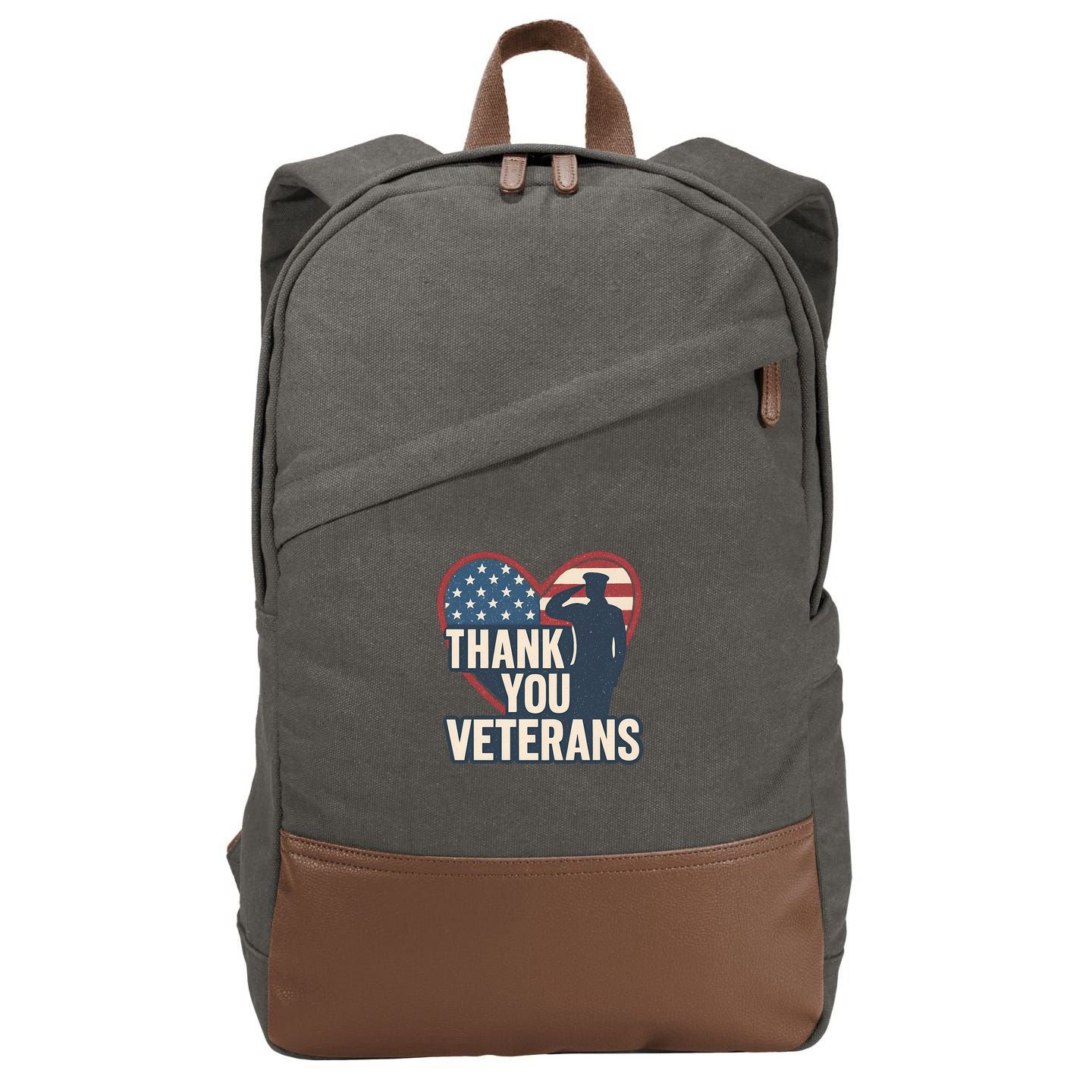 Thank You Veterans Cotton Canvas Backpack