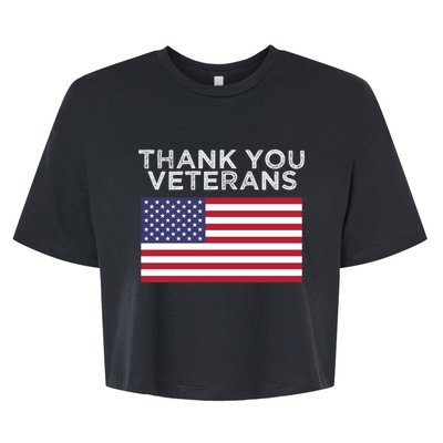 Thank You Veterans For Veterans Day Gift Bella+Canvas Jersey Crop Tee