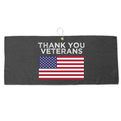 Thank You Veterans For Veterans Day Gift Large Microfiber Waffle Golf Towel