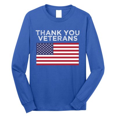 Thank You Veterans For Veterans Day Gift Long Sleeve Shirt