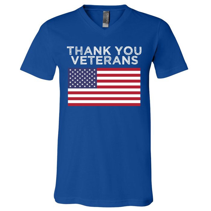 Thank You Veterans For Veterans Day Gift V-Neck T-Shirt