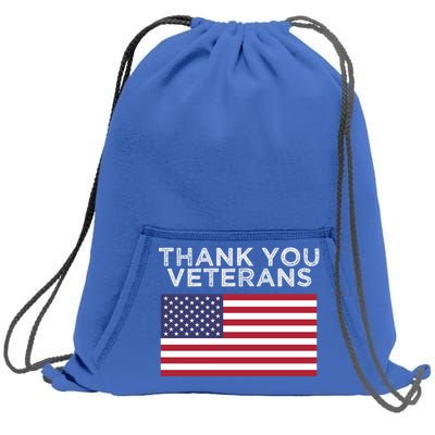 Thank You Veterans For Veterans Day Gift Sweatshirt Cinch Pack Bag