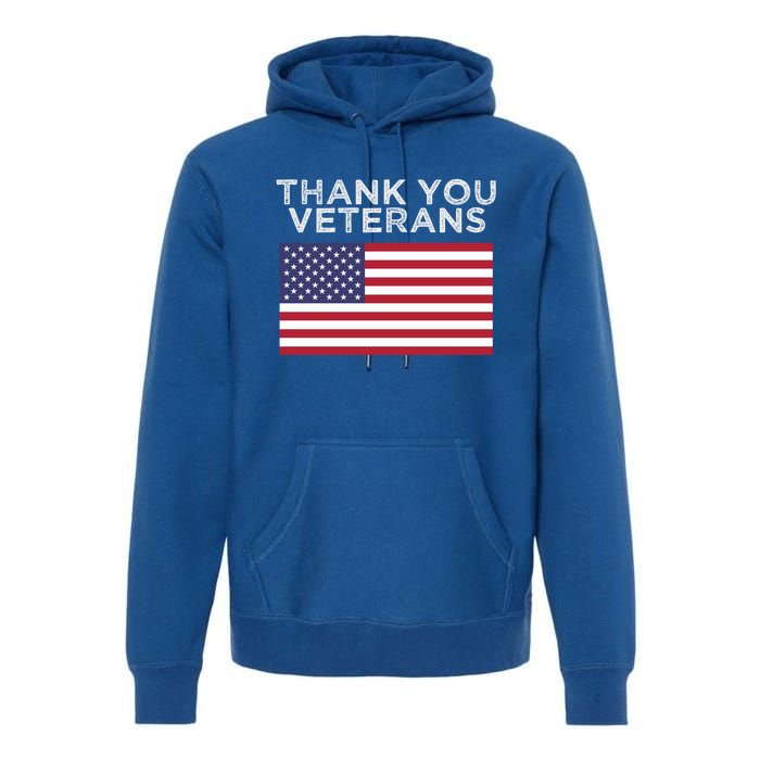 Thank You Veterans For Veterans Day Gift Premium Hoodie