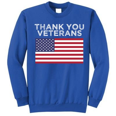 Thank You Veterans For Veterans Day Gift Tall Sweatshirt