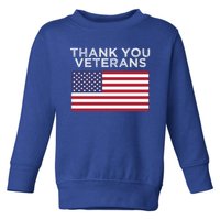 Thank You Veterans For Veterans Day Gift Toddler Sweatshirt