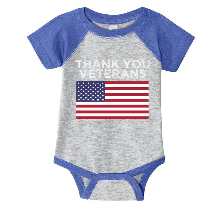 Thank You Veterans For Veterans Day Gift Infant Baby Jersey Bodysuit