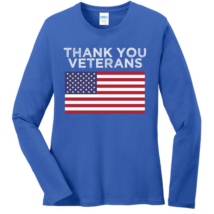 Thank You Veterans For Veterans Day Gift Ladies Long Sleeve Shirt