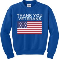 Thank You Veterans For Veterans Day Gift Kids Sweatshirt