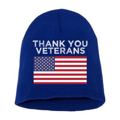 Thank You Veterans For Veterans Day Gift Short Acrylic Beanie