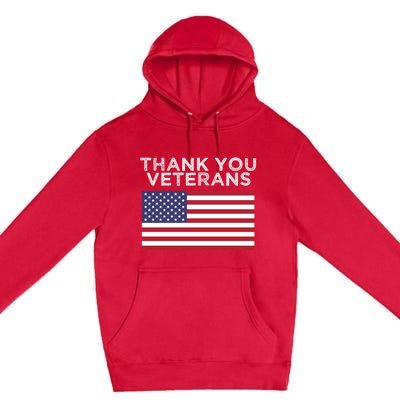 Thank You Veterans For Veterans Day Gift Premium Pullover Hoodie