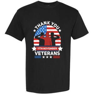 Thank You Veterans Day Patriotic American Flag Usa Veteran Garment-Dyed Heavyweight T-Shirt