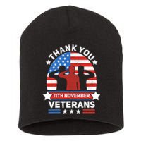 Thank You Veterans Day Patriotic American Flag Usa Veteran Short Acrylic Beanie