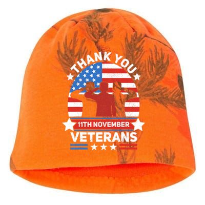 Thank You Veterans Day Patriotic American Flag Usa Veteran Kati - Camo Knit Beanie