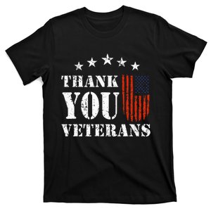 Thank You Veterans American Flag Proud Veteran T-Shirt