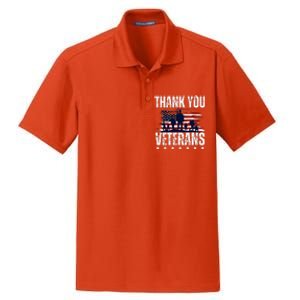 Thank You Veterans Day Memorial Day Partiotic Military Usa Dry Zone Grid Polo