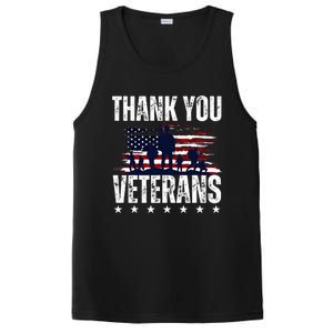 Thank You Veterans Day Memorial Day Partiotic Military Usa PosiCharge Competitor Tank