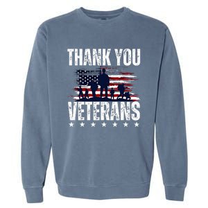 Thank You Veterans Day Memorial Day Partiotic Military Usa Garment-Dyed Sweatshirt