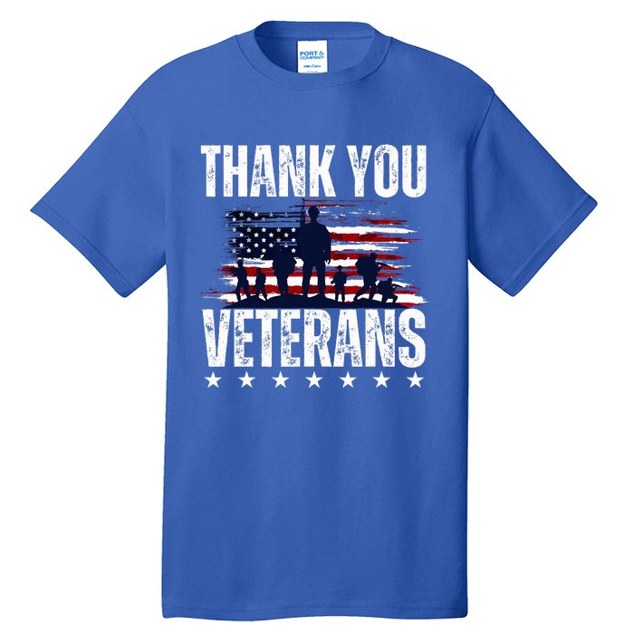 Thank You Veterans Day Memorial Day Partiotic Military Usa Tall T-Shirt