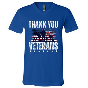 Thank You Veterans Day Memorial Day Partiotic Military Usa V-Neck T-Shirt