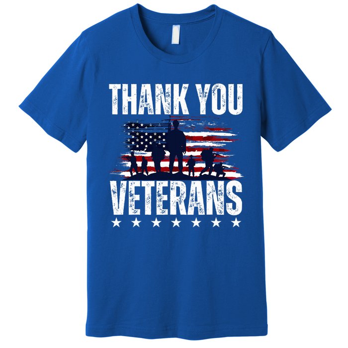 Thank You Veterans Day Memorial Day Partiotic Military Usa Premium T-Shirt