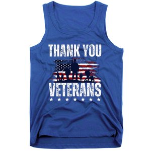 Thank You Veterans Day Memorial Day Partiotic Military Usa Tank Top